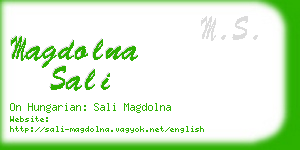 magdolna sali business card